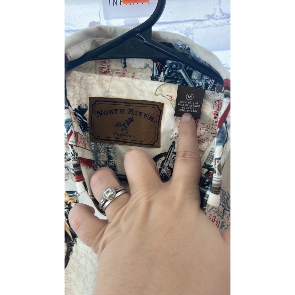 North River size M motorcycle button down - Picture 3 of 5